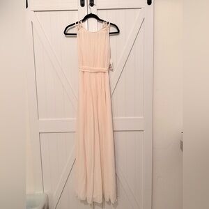 Jessica Simpson Chiffon Maxi Dress in Pale Blush